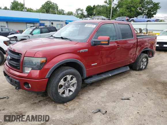2013 Ford F-150 XL with VIN 1FTFW1ET2DFA67705, listed as a Copart auction lot 58591525 with 168,415 mi miles and Salvage title. Bid and sale history available at DreamBid. Image 1.