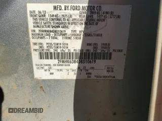2013 Ford Flex Limited with VIN 2FMHK6D84DBD10619, listed as a Copart auction lot 73090764 with 0 mi miles and Salvage Title. Bid and sale history available at carsss.com. Image 13.