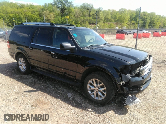 2016 Ford Expedition EL Limited with VIN 1FMJK2AT1GEF53543, listed as a IAAI auction lot 39349433 with 482,809 mi miles. Bid and sale history available at carsss.com. Image 1.