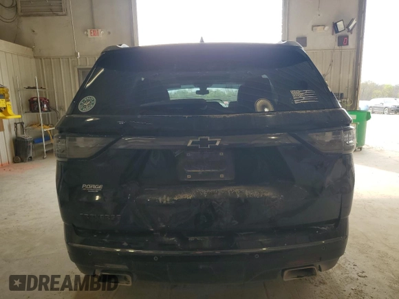 2020 Chevrolet Traverse Premier with VIN 1GNERKKW0LJ159468, listed as a Copart auction lot 53095035 with 80,848 mi miles and Salvage title. Bid and sale history available at DreamBid. Image 6.