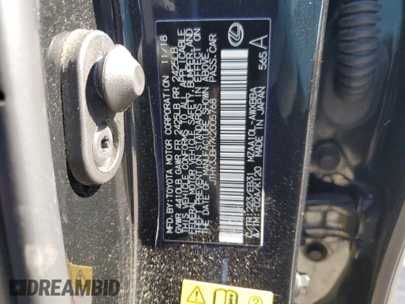 2019 Lexus UX 200 z VIN JTHY3JBH7K2005768, wystawiony jako Copart lot #46180135 z przebiegiem 78 108 mil mil oraz Szkoda całkowita • Salvage title. Historia ofert i sprzedaży dostępna na DreamBid. Obrazek 14.