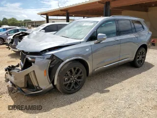 2020 Cadillac XT6 AWD Sport with VIN 1GYKPGRS7LZ134130, listed as a Copart auction lot 59216574 with 75,622 mi miles and Salvage Title. Bid and sale history available at carsss.com. Image 1.