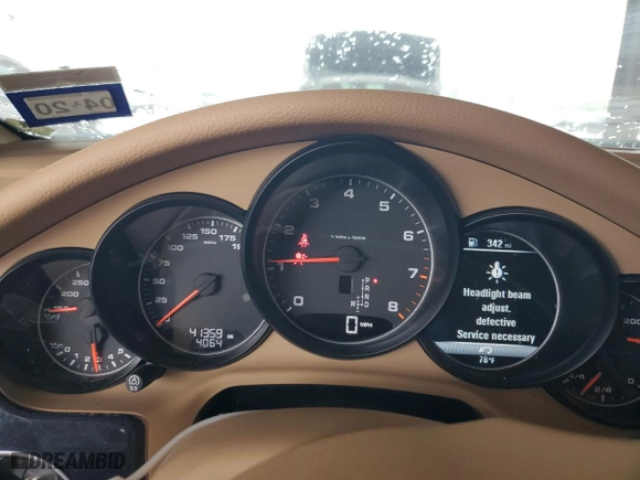 2016 Porsche Panamera 4 with VIN WP0AA2A72GL001426, listed as a Copart auction lot 70510594 with 41,359 mi miles and Salvage Title. Bid and sale history available at carsss.com. Image 9.