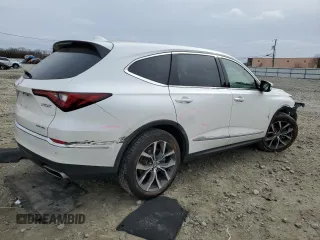 2022 Acura MDX w/Technology Package with VIN 5J8YE1H45NL043239, listed as a Copart auction lot 47295685 with 40,427 mi miles and Salvage Title. Bid and sale history available at carsss.com. Image 3.