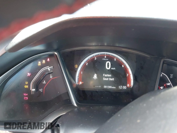 2019 Honda Civic Si with VIN 2HGFC3A52KH751629, listed as a IAAI auction lot 41644966 with 81,580 mi miles and . Bid and sale history available at DreamBid. Image 7.