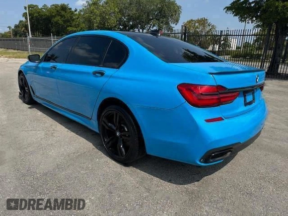 2017 BMW 7 Series 750i with VIN WBA7F0C34HGM22159, listed as a Copart auction lot 50847125 with 79,952 mi miles and Salvage title. Bid and sale history available at DreamBid. Image 2.