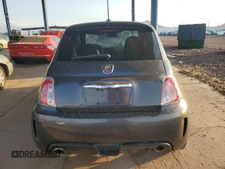 2015 FIAT 500 Abarth with VIN 3C3CFFFHXFT597430, listed as a Copart auction lot 55706425 with 67,026 mi miles and Salvage title. Bid and sale history available at DreamBid. Image 6.