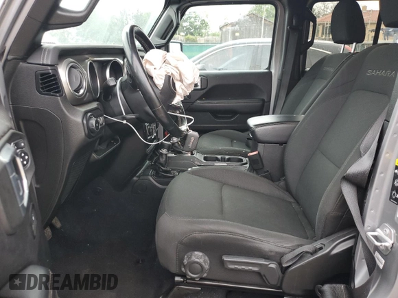 2020 Jeep Wrangler Unlimited Sahara with VIN 1C4HJXEN8LW181508, listed as a Copart auction lot 60907555 with 85,343 mi miles and Salvage title. Bid and sale history available at DreamBid. Image 7.