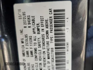 2016 Acura TLX Advance with VIN 19UUB2F7XGA007989, listed as a Copart auction lot 76636264 with 56,490 mi miles and Salvage title. Bid and sale history available at DreamBid. Image 12.