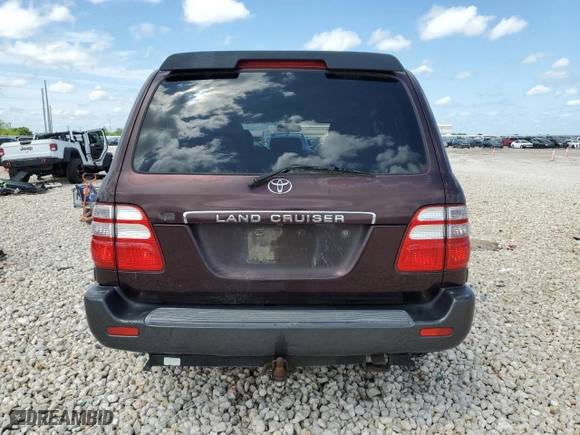 2004 Toyota Land Cruiser with VIN JTEHT05J042051807, listed as a Copart auction lot 53260915 with 366,102 mi miles and Salvage Title. Bid and sale history available at carsss.com. Image 6.