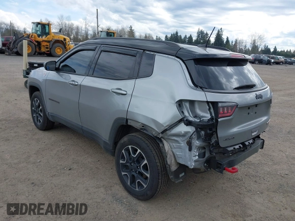 2020 Jeep Compass Trailhawk with VIN 3C4NJDDB1LT184538, listed as a IAAI auction lot 41884991 with 131,166 mi miles and . Bid and sale history available at carsss.com. Image 3.
