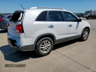 2014 Kia Sorento LX with VIN 5XYKT4A66EG499575, listed as a Copart auction lot 53900745 with 123,487 mi miles and Salvage Title. Bid and sale history available at DreamBid. Image 3.