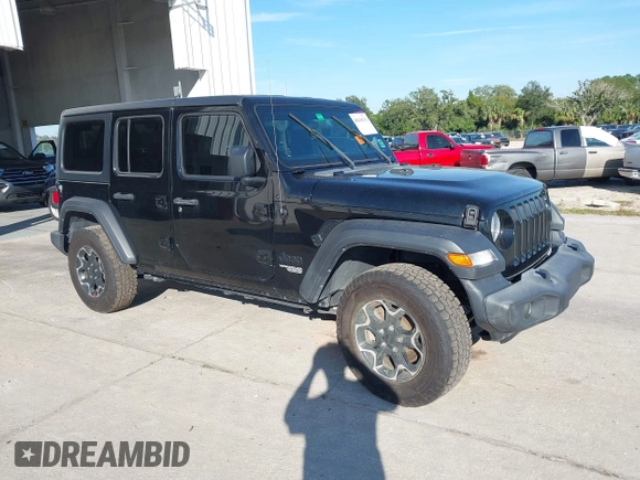 2021 Jeep Wrangler Unlimited Sport S с VIN 1C4HJXDN9MW770876, выставлен на аукционе IAAI как лот 40630311 с пробегом 62 235 миль миль и . История ставок и продаж доступна на DreamBid. Изображение 1.