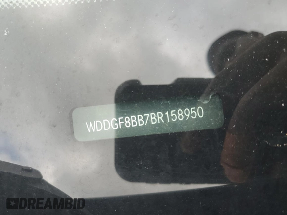 2011 Mercedes-Benz C 300 Sport with VIN WDDGF8BB7BR158950, listed as a Copart auction lot 58718405 with 123,383 mi miles and Salvage title. Bid and sale history available at DreamBid. Image 12.