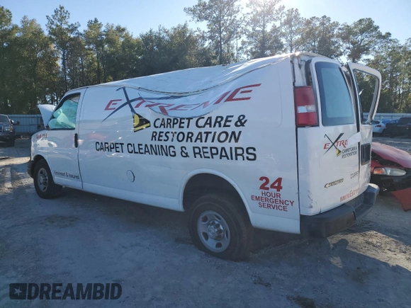 2017 Chevrolet Express Cargo Van with VIN 1GCZGHFG3H1135498, listed as a Copart auction lot 83782144 with 0 mi miles and Salvage Title. Bid and sale history available at carsss.com. Image 2.