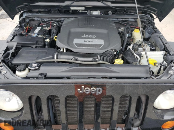 2014 Jeep Wrangler Unlimited Rubicon X with VIN 1C4HJWFG0EL142071, listed as a Copart auction lot 56187575 with 110,597 mi miles and Salvage title. Bid and sale history available at DreamBid. Image 12.