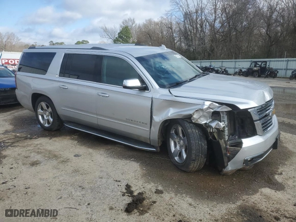 2017 Chevrolet Suburban Premier with VIN 1GNSCJKC2HR120815, listed as a Copart auction lot 43729155 with 96,553 mi miles and Salvage Title. Bid and sale history available at carsss.com. Image 4.