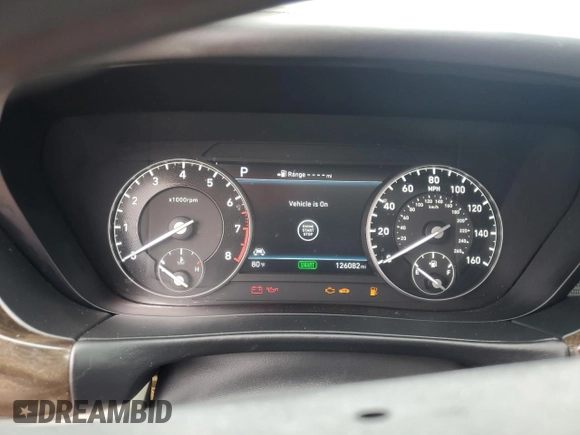 2019 Genesis G90 Ultimate with VIN KMHG54JH0KU052649, listed as a Copart auction lot 54071035 with 126,082 mi miles and Clean Title. Bid and sale history available at DreamBid. Image 9.