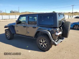 2023 Jeep Wrangler Rubicon with VIN 1C4HJXFN6PW509741, listed as a Copart auction lot 81324394 with 21,755 mi miles and Salvage title. Bid and sale history available at DreamBid. Image 2.