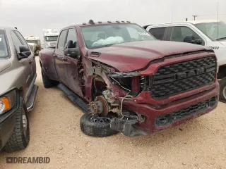 2024 Ram 3500 Laramie with VIN 3C63RRJL7RG185244, listed as a Copart auction lot 45557405 with 57,922 mi miles and Salvage Title. Bid and sale history available at carsss.com. Image 4.