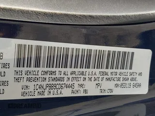 2012 Jeep Patriot Sport with VIN 1C4NJPBB9CD674445, listed as a IAAI auction lot 41588330 with 66,721 mi miles and . Bid and sale history available at DreamBid. Image 9.