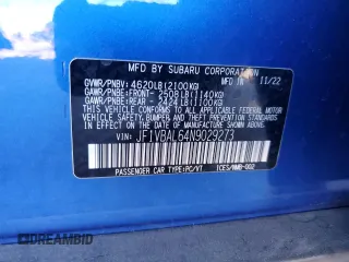 2022 Subaru WRX Limited z VIN JF1VBAL64N9029273, wystawiony jako Copart lot #50640985 z przebiegiem 17 265 mil mil oraz Szkoda całkowita • Salvage title. Historia ofert i sprzedaży dostępna na DreamBid. Obrazek 14.
