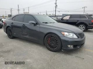 2010 Lexus LS 460 with VIN JTHBL5EF6A5097444, listed as a Copart auction lot 60158115 with 165,130 mi miles and Salvage title. Bid and sale history available at DreamBid. Image 4.