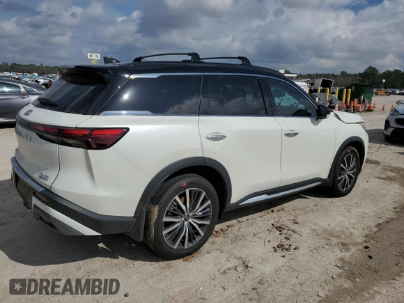 2023 Infiniti QX60 Autograph with VIN 5N1DL1HU4PC368286, listed as a Copart auction lot 44246645 with 32,467 mi miles and Salvage title. Bid and sale history available at DreamBid. Image 3.