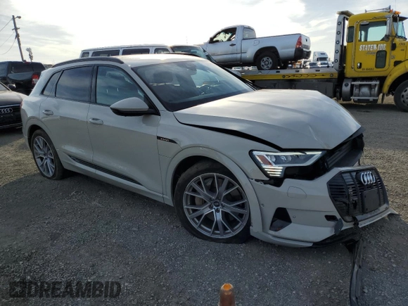 2021 Audi e-tron Prestige with VIN WA1VABGE9MB030019, listed as a Copart auction lot 42203863 with 24,925 mi miles and . Bid and sale history available at DreamBid. Image 4.
