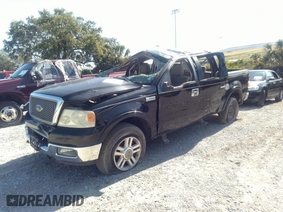 2005 Ford F-150 XLT with VIN 1FTPW14515KE28759, listed as a IAAI auction lot 41677474 with 125,855 mi miles. Bid and sale history available at carsss.com. Image 2.