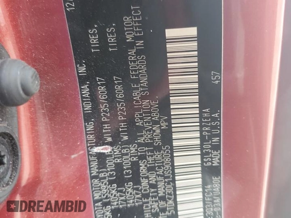 2018 Toyota Sienna LE Auto Access Seat with VIN 5TDKZ3DC1JS908055, listed as a Copart auction lot 53752545 with Not Provided miles and Salvage Title. Bid and sale history available at DreamBid. Image 16.