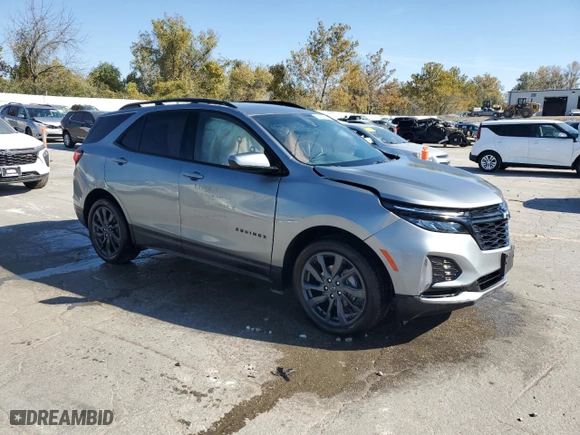 2024 Chevrolet Equinox RS with VIN 3GNAXMEGXRS203536, listed as a Copart auction lot 74401824 with 3,841 mi miles and Clean Title. Bid and sale history available at carsss.com. Image 4.