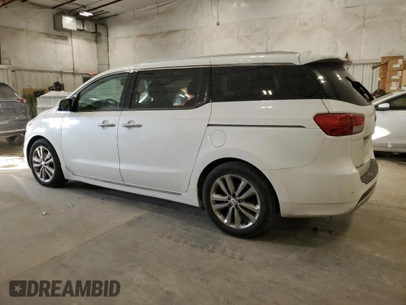 2016 Kia Sedona SX-L with VIN KNDME5C1XG6185380, listed as a Copart auction lot 41875415 with 138,020 mi miles and Clean Title. Bid and sale history available at carsss.com. Image 2.