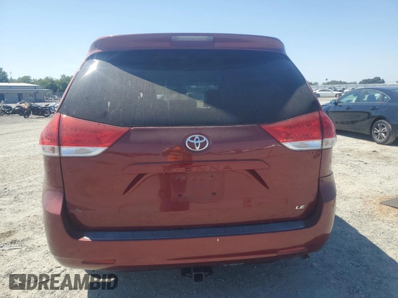 2014 Toyota Sienna LE AAS with VIN 5TDKK3DC9ES480133, listed as a Copart auction lot 60547605 with Not provided miles and Salvage title. Bid and sale history available at DreamBid. Image 6.