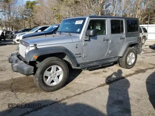 2018 Jeep Wrangler JK Unlimited Sport S with VIN 1C4BJWDG7JL874829, listed as a Copart auction lot 42058385 with 106,295 mi miles and Clean Title. Bid and sale history available at carsss.com. Image 1.