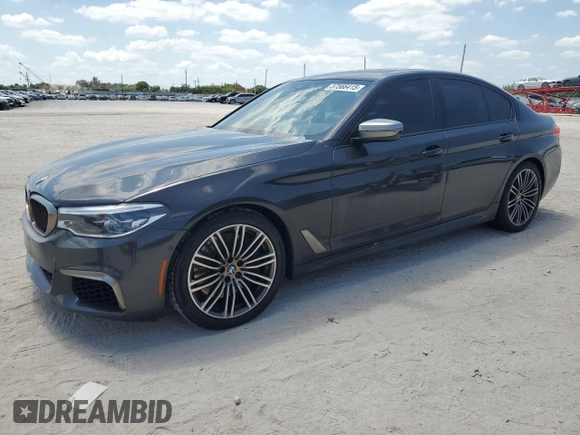 2019 BMW 5 Series M550i xDrive with VIN WBAJB9C56KB288993, listed as a Copart auction lot 57566415 with Not provided miles and Non repairable. Bid and sale history available at DreamBid. Image 1.