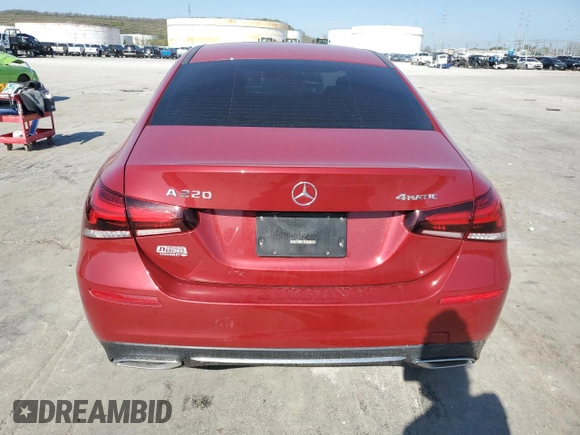 2020 Mercedes-Benz A 220 with VIN W1K3G4FB0LJ213348, listed as a Copart auction lot 52494605 with Not Provided miles and Salvage Title. Bid and sale history available at DreamBid. Image 6.