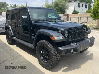 2023 Jeep Wrangler Sahara with VIN 1C4JJXP65PW627241, listed as a Copart auction lot 55661585 with 9,282 mi miles and Clean Title. Bid and sale history available at DreamBid. Image 1.