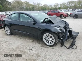 2022 Tesla Model 3 with VIN 5YJ3E1EA1NF369979, listed as a Copart auction lot 51351785 with 0 mi miles and Salvage Title. Bid and sale history available at carsss.com. Image 4.