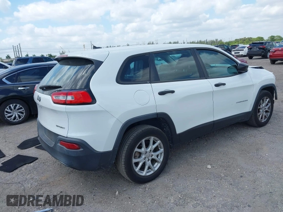 2015 Jeep Cherokee Sport with VIN 1C4PJLAB2FW566132, listed as a IAAI auction lot 42103012 with 138,016 mi miles. Bid and sale history available at carsss.com. Image 4.