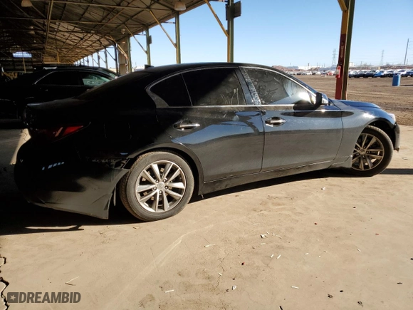 2021 Infiniti Q50 3.0t PURE with VIN JN1EV7AR2MM756122, listed as a Copart auction lot 47084145 with 70,566 mi miles and Salvage Title. Bid and sale history available at carsss.com. Image 3.