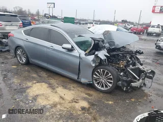 2015 Hyundai Genesis 3.8L with VIN KMHGN4JEXFU018603, listed as a IAAI auction lot 41717349 with 1 mi miles. Bid and sale history available at carsss.com. Image 1.