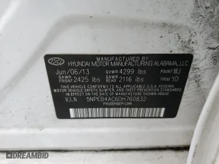 2013 Hyundai Sonata GLS PZEV with VIN 5NPEB4AC6DH760832, listed as a Copart auction lot 47767315 with 122,007 mi miles and Salvage Title. Bid and sale history available at carsss.com. Image 14.