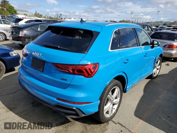 2019 Audi Q3 S line Premium Plus with VIN WA1EECF37K1064912, listed as a Copart auction lot 45035173 with 22,442 mi miles. Bid and sale history available at carsss.com. Image 3.