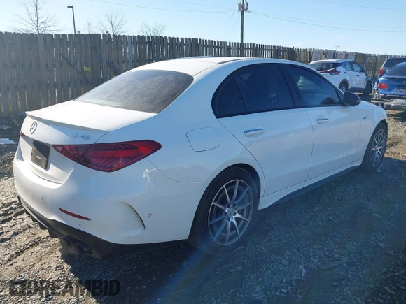 2023 Mercedes-Benz C 43 AMG with VIN W1KAF8HB0PR098112, listed as a IAAI auction lot 41512059 with 22,178 mi miles and . Bid and sale history available at DreamBid. Image 4.