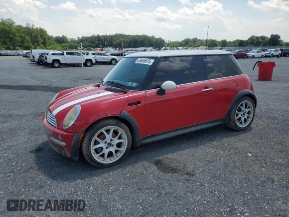 2003 MINI Hardtop with VIN WMWRC334X3TC47642, listed as a Copart auction lot 63665615 with Not provided miles and Salvage title. Bid and sale history available at DreamBid. Image 1.