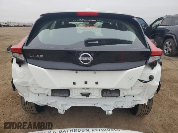 2023 Nissan LEAF S with VIN 1N4AZ1BV7PC556149, listed as a Copart auction lot 54607865 with 5,327 mi miles and Salvage Title. Bid and sale history available at DreamBid. Image 6.