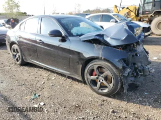 2018 Alfa Romeo Giulia with VIN ZARFAEDN8J7579215, listed as a Copart auction lot 86781414 with Not provided miles and Salvage title. Bid and sale history available at DreamBid. Image 4.
