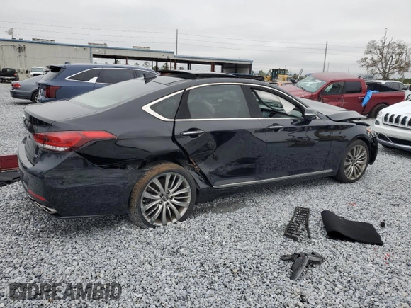 2018 Genesis G80 Ultimate with VIN KMHGN4JF7JU216279, listed as a Copart auction lot 42200505 with 52,514 mi miles and Salvage Title. Bid and sale history available at DreamBid. Image 3.