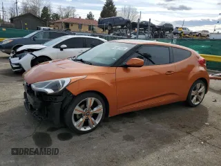 2014 Hyundai Veloster with VIN KMHTC6AD6EU185899, listed as a Copart auction lot 49871335 with 112,787 mi miles and Salvage Title. Bid and sale history available at carsss.com. Image 1.